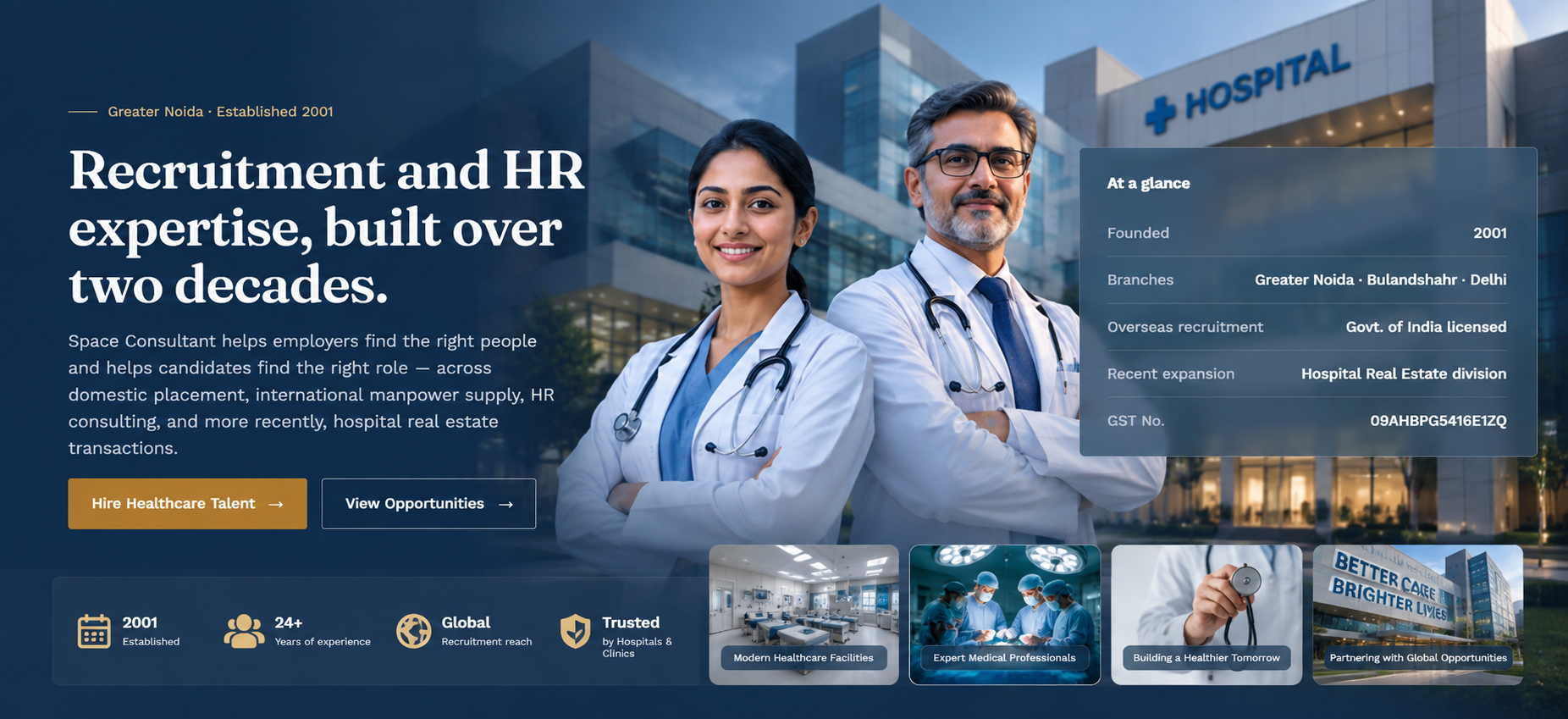 Space Consultant healthcare recruitment — doctors, hospital and recruitment services